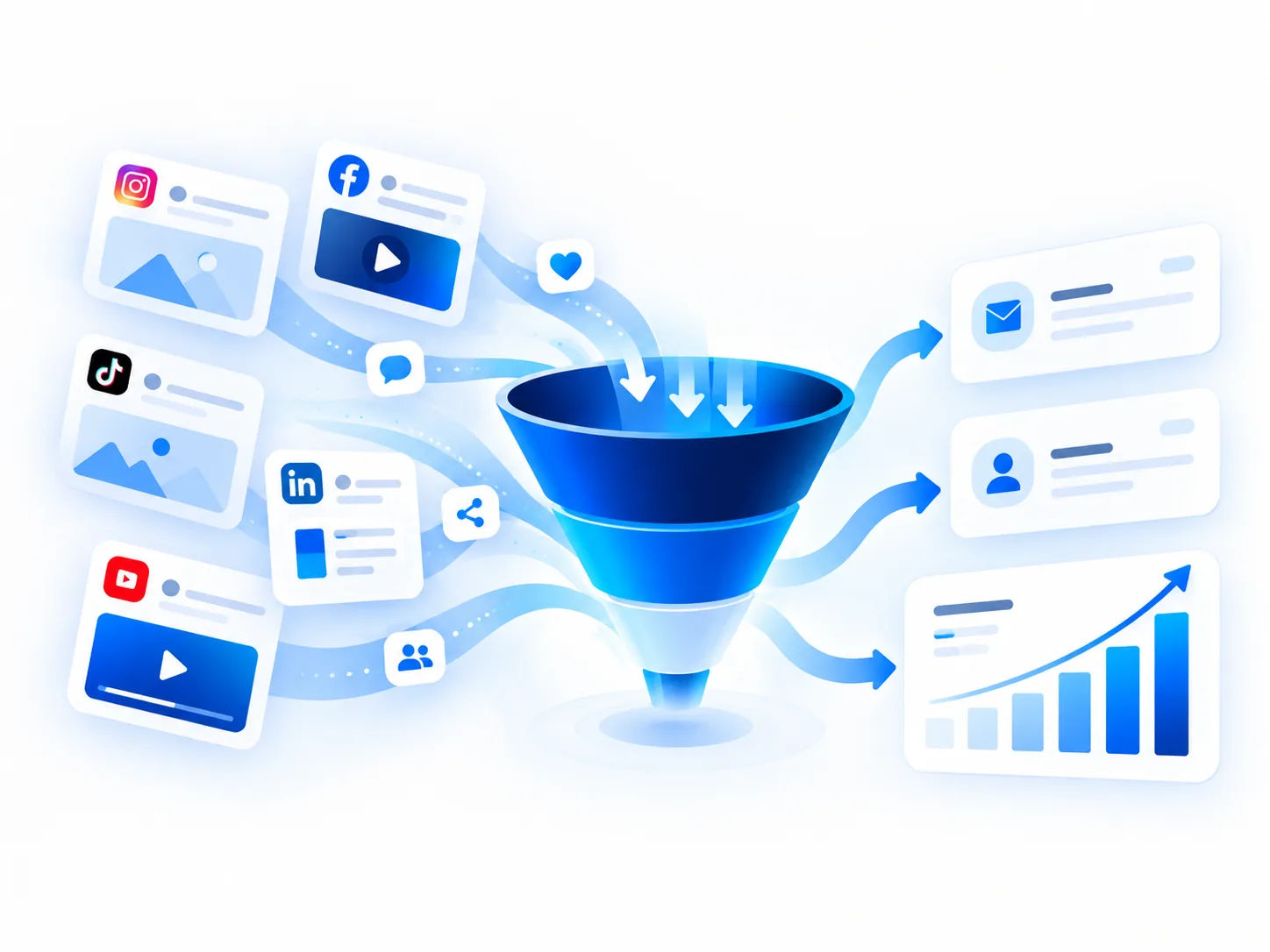 Social media engagement illustration