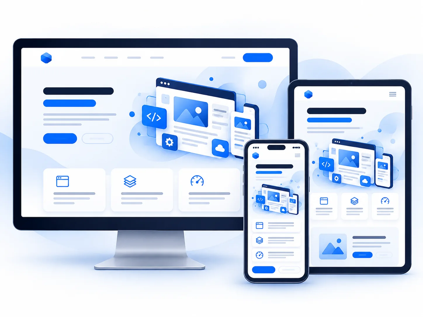 Responsive website preview mockup
